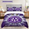 FK Austria Wien Комплект постельного белья с узором Одеяло Пододеяльник Наволочка Домашний Декор Подарок на День Рождения (1 пододеяльник + 2 наволочки, без наполнителя)