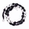 Natural Black Onyx Crystal Mix Shape Gemstone Smooth Beads Necklace 7-11 Mm 18" UB-8643