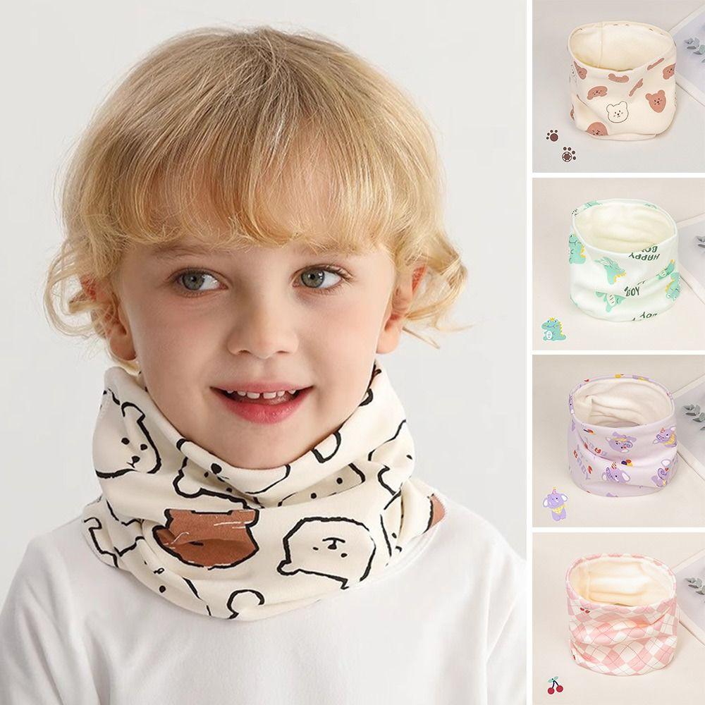 0-16 лет Утепленный детский зимний шарф Флисовая манишка для маленьких мальчиков и девочек