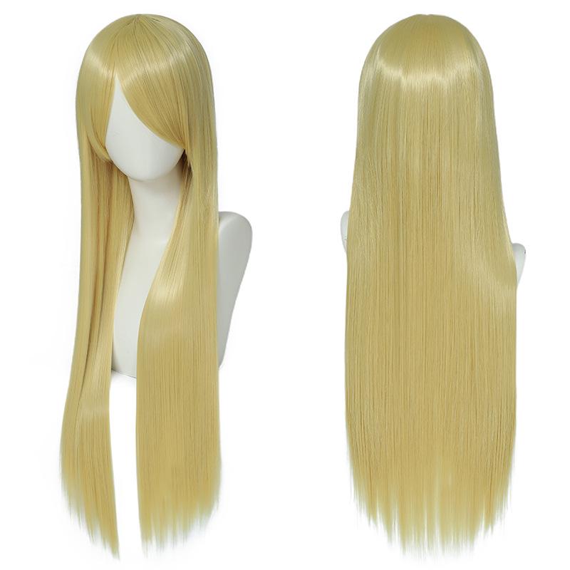 Colorful 80cm Long Straight Cosplay Wig for Anime & Historical Costumes