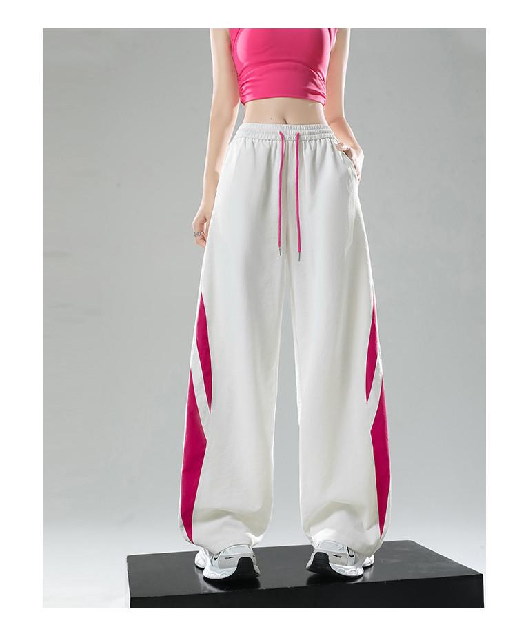 Trendy Drawstring Contrasting Color Ice Pants for Summer 2025