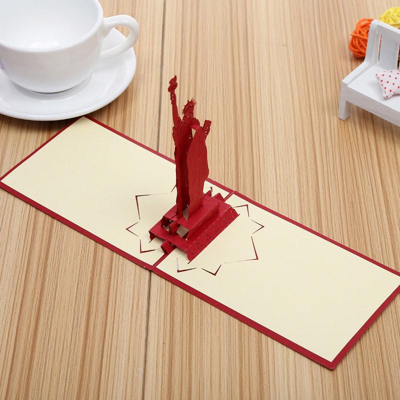 3D Pop Up Invitations Card 3D Paper World Attractions Birthday Greeting Cards 3D Tourist Postcard Save The Date Boy Present Card