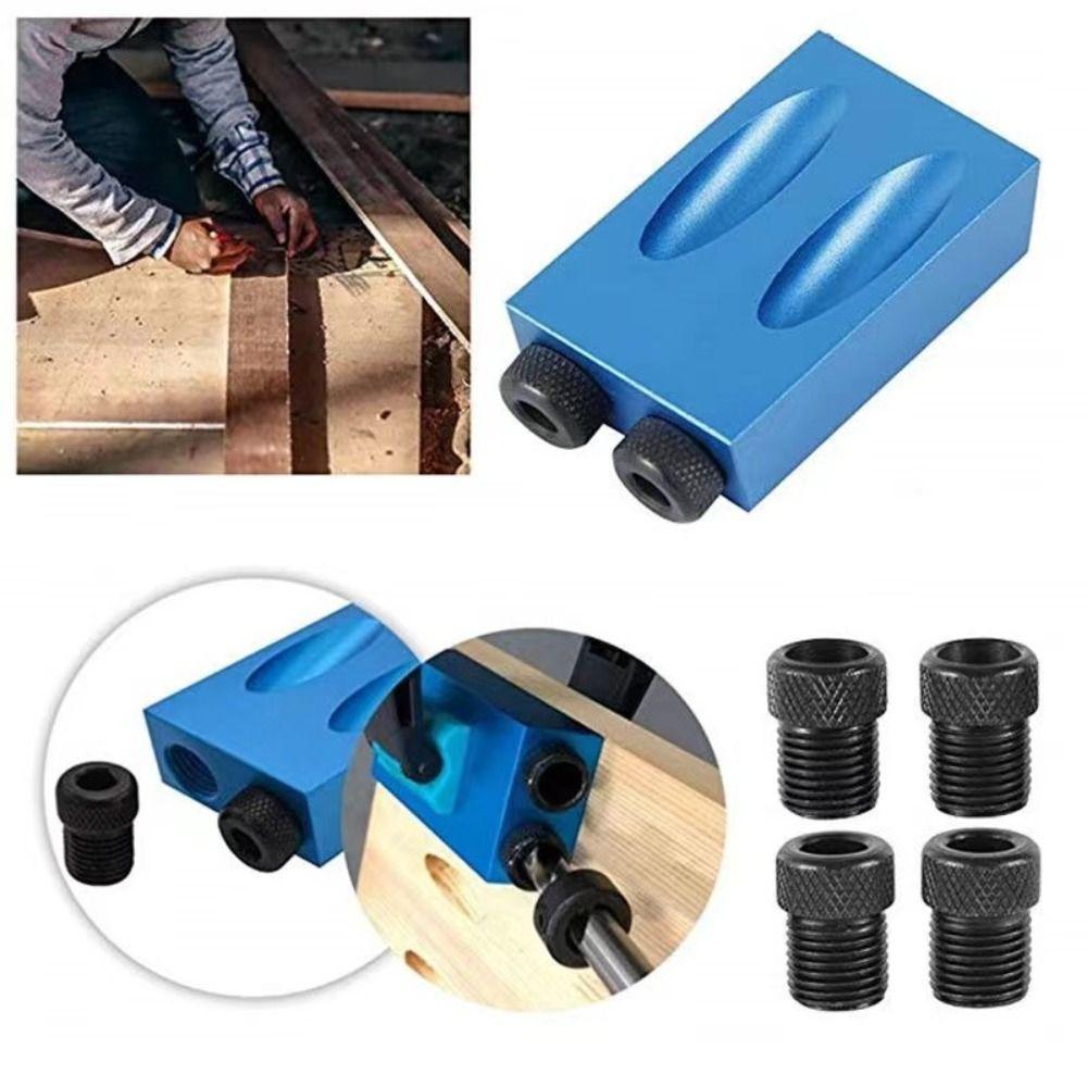 Precision Oblique Hole Locator Adjustable Angle Drill Guide Woodworking Jig Wood Hand Tools