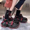 Мода 2024 года, новые осенне-зимние женские спортивные туфли на толстой подошве, повседневные женские спортивные туфли на шнуровке в готическом стиле на высоком каблуке