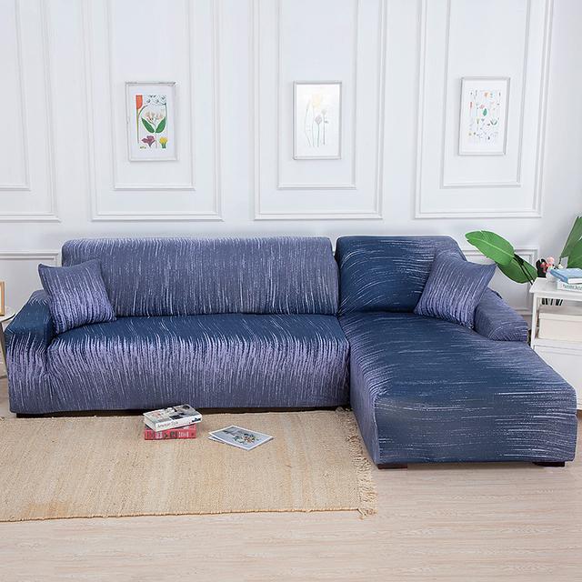 Geometric Corner Sofa Covers For Living Room Elastic Spandex Slipcovers Couch Cover Stretch Sofa Towel L Shape Need Buy 2pieces