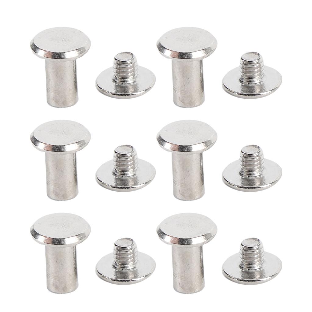 50 комплектов заклепок и винтов M4 5x9x9.5 мм из нержавеющей стали с плоской круглой головкой, набор заклепок-гвоздиков для крепления