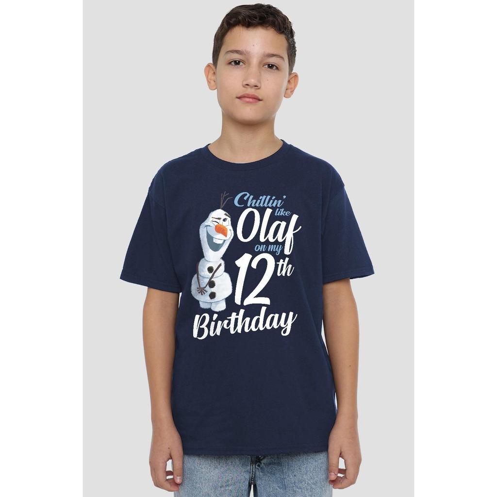 Frozen Childrens/Kids Chillin Like Olaf 12th Birthday T-Shirt