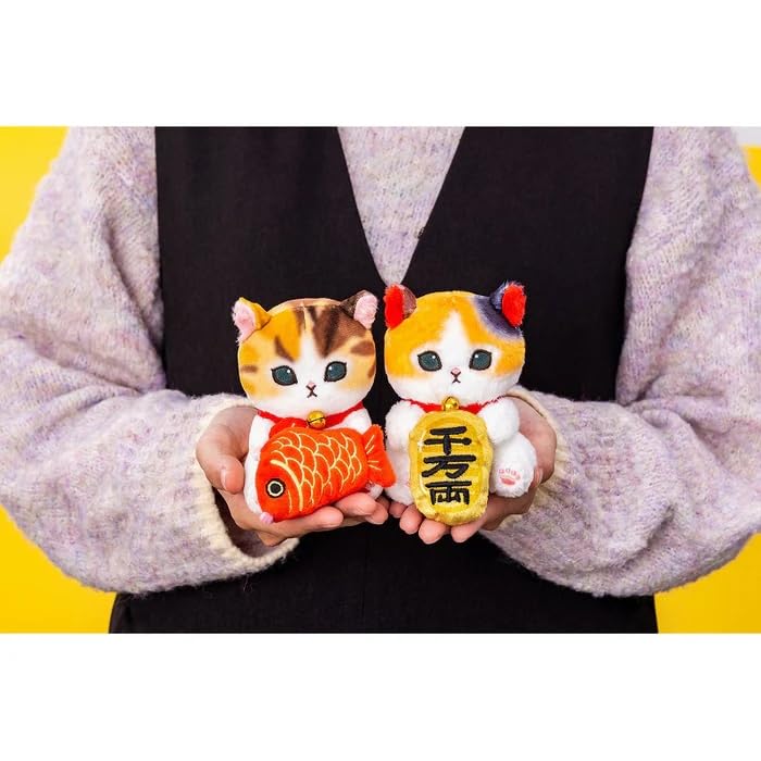 Mofusand Кот Наблюдает за Рабочим Столом Подвесная Плюшевая Игрушка Счастливый Овал