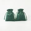 5 шт./лот темно-зеленая замшевая сумка для ювелирных изделий мягкая бархатная грибная упаковка открытого типа с завязками для хранения колец сережек органайзер