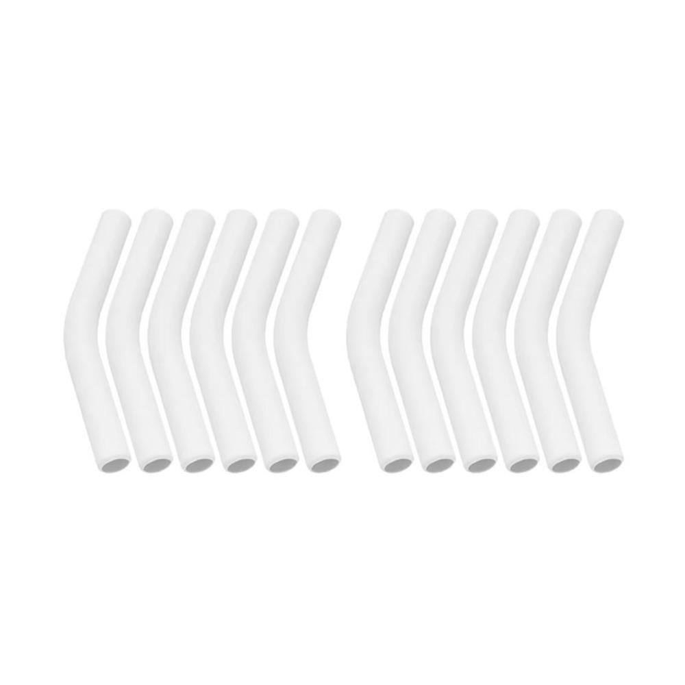 12pcs Silicone Metal Straws Tips Cover Curved Straw Cover Cup Accessories Straw Topper Party