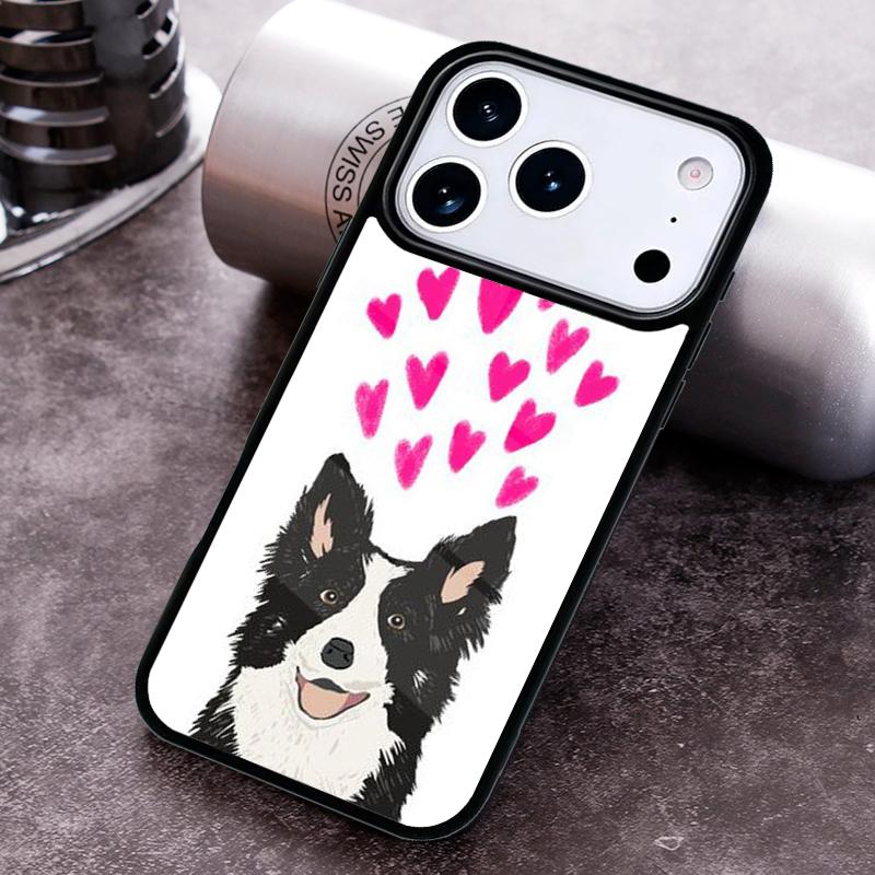 Border Collie Watercolor Phone Case For iPhone 17 16 15 14 13 12 11 Pro Max Plus 17Air Soft Silicone Cover