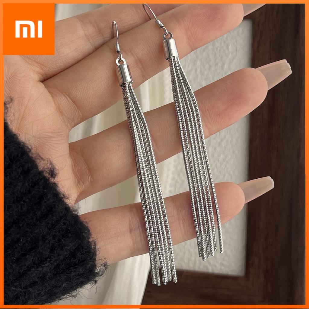 Xiaomi Серьги-подвески с длинной бахромой из стерлингового серебра 925 пробы для женщин, модные, простые, ювелирные изделия, предотвращают аллергию, аксессуары для вечеринок