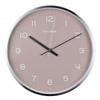 Hometime Round Metal Wall Clock 12 - Silver with Blush Dial