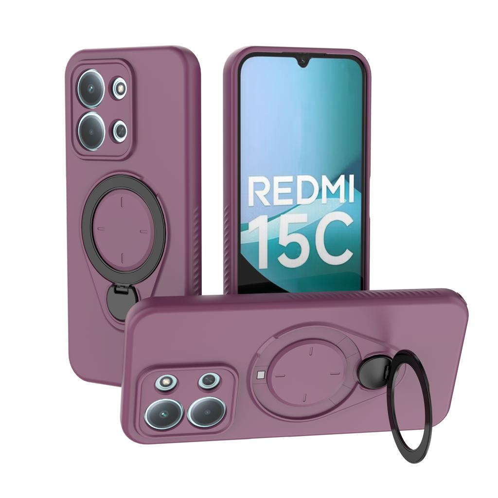 Магнитный чехол-подставка с вращением на 360° для Redmi 15C 4G 5G Redmi 15 Note 15 Защитный чехол-броня с защитой от ударов, поддерживает беспроводную зарядку
