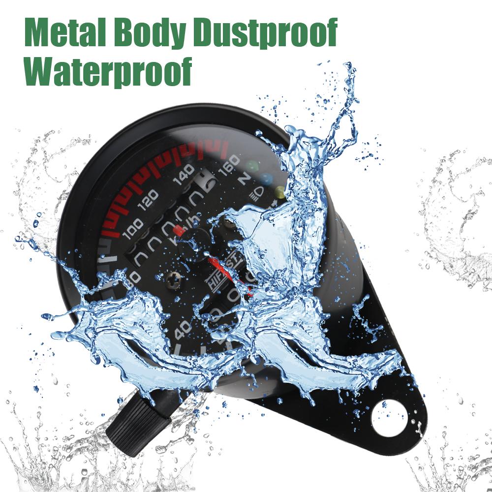 Универсальный со светодиодным сигнальным фонарем, индикатором подсветки для мотоцикла Cafe Racer, спидометром для мотоцикла 12 В, одометром