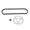 T8F Gear Chain Set Aluminum Alloy Steel 44T 3 Hole Sprocket 10T 10H Hole Front Chain Wheel with 88 L