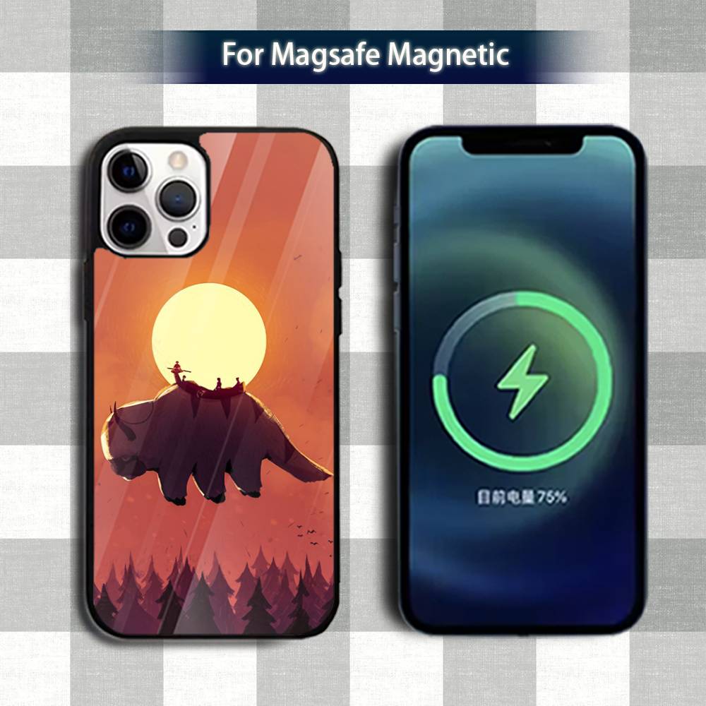 Чехол для телефона A-Avatar A-Appa AangS для iPhone 13,12,15,17,11,16,14,Pro,Max,Plus,Mini,Magsafe, Магнитный чехол для беспроводной зарядки
