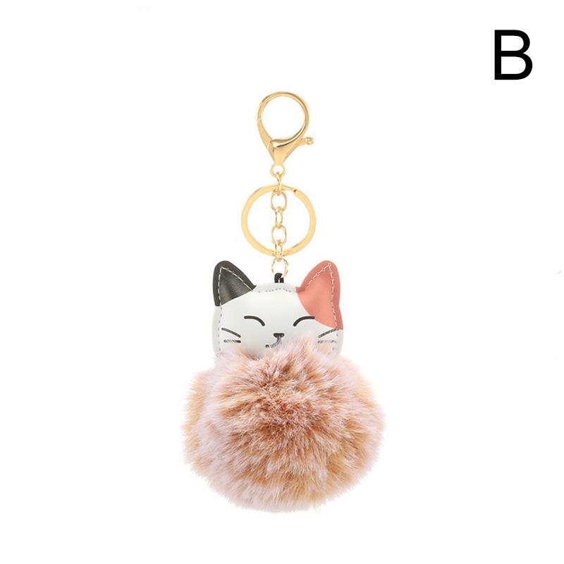 1 шт., милый брелок для ключей, брелок с кошкой, брелок для волос, модный автомобильный брелок, сумка, аксессуары