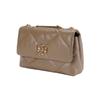 Tory Burch Kira Double T Металлические Акценты Ромбовидная Стежка Наппа Кожаная Ручная Сумка Через Плечо Маленькая Женская Сумка Серо-Коричневый Дуб 154706-250