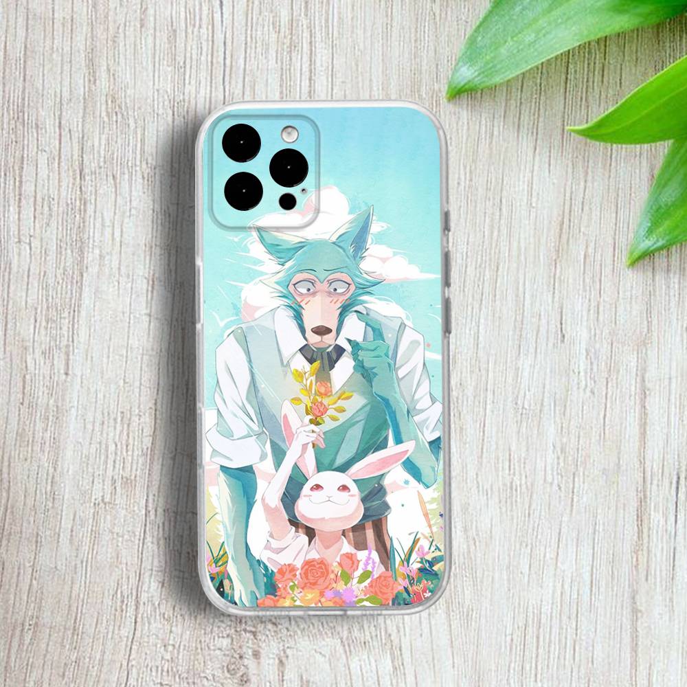 C-Cute B-Beastars Аниме Чехол для телефона для iPhone 17,16,15,14,13,12,11 Pro,Max,Plus,X,XS,XR,SE4,E Mini Прозрачный Мягкий Чехол