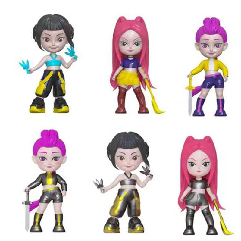 Кукла Охотник на Демонов K-Pop Горячая Аниме Виниловая Игрушка Персонажи Руми Мира Зои Виниловая Маска Украшение из Blind Box Игрушка Подарок на День Рождения