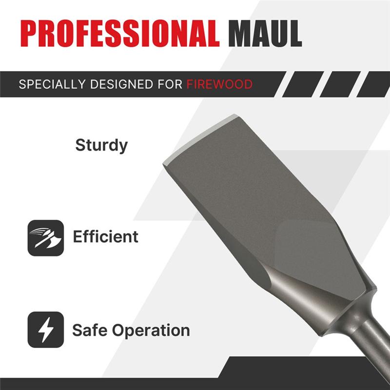 Топор-колун SDS Max, зубило, легированная сталь, рубящий инструмент, тяжелый колун для дров, для электрического молота