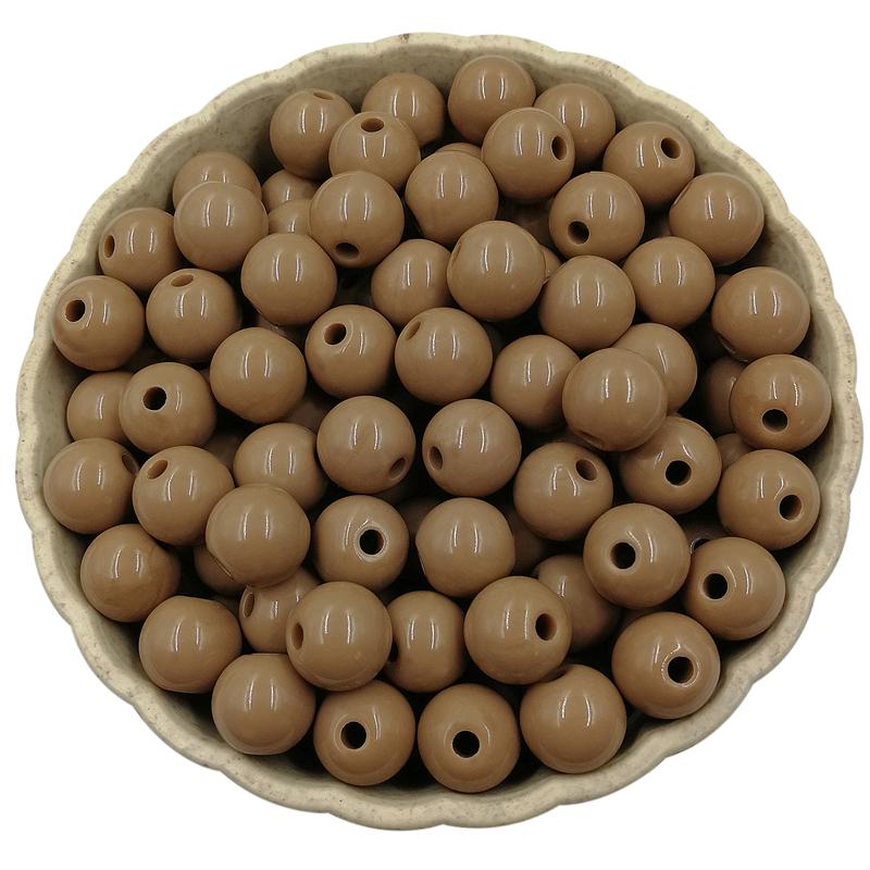 Товары для вечеринок для изготовления украшений Круглые свободные бусины своими руками Однотонные 50 шт. Многоцветные 10 мм Непрозрачные