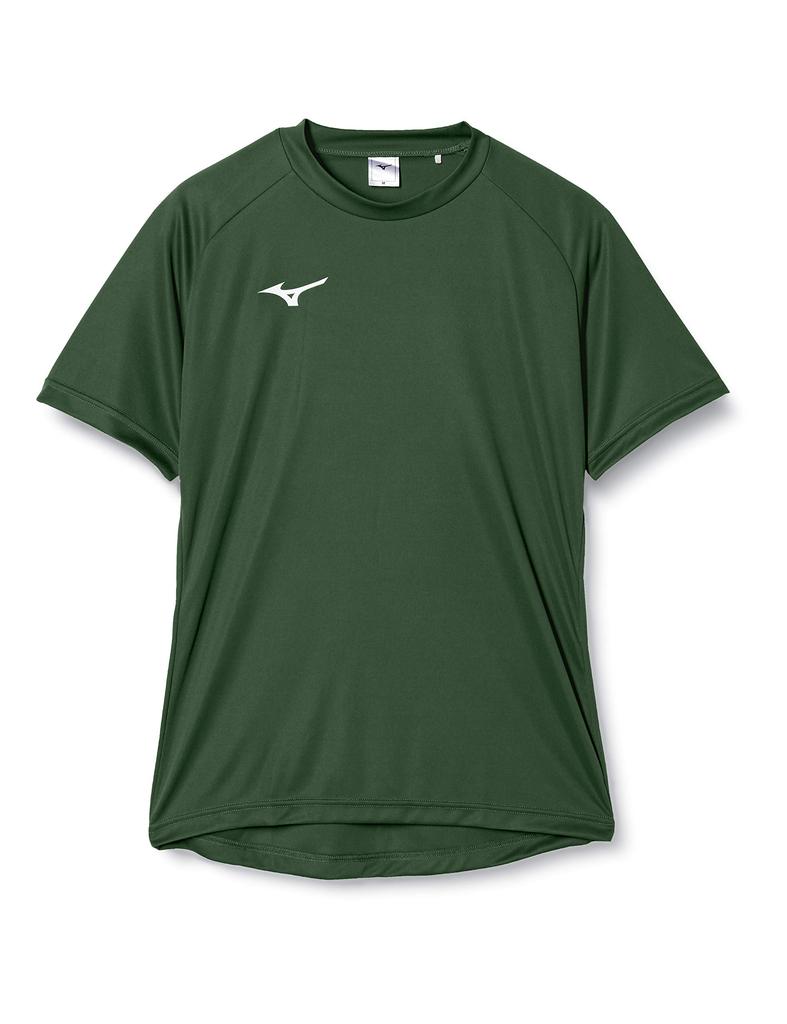 Mizuno P2MA8025 Soccer Field Slim Game and Practice Size Small Men's Shirt, One-Point Design, Moisture-Wicking, Quick-Drying, Fit, Wear, 33, Green,