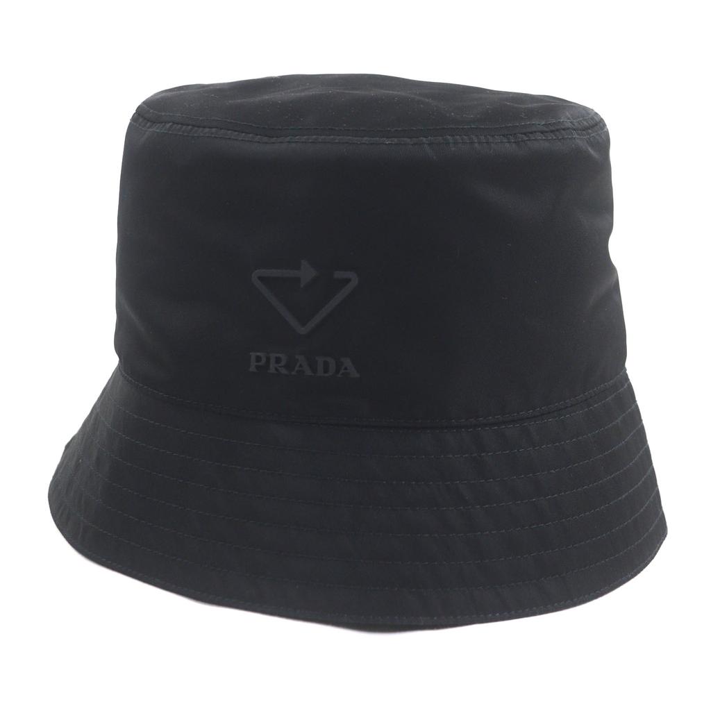 Отличная шляпа PRADA С логотипом шляпа-ведро черная переработанный полиамид мужская S 2HC137 Б/у