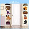 Halloween Scene Setter Door Hanging With Paper Pumpkin And Bat For Seasonal Festivities