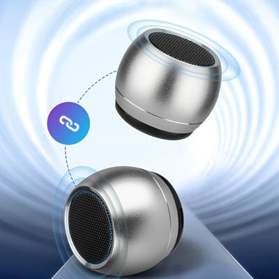 Роскошный Маленький Bluetooth Металлический Серебристый Динамик TWS Портативный Автомобильный Аудио Беспроводной Стерео Стальной Пистолет Тяжелый Сабвуфер Уличный Громкоговоритель