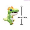 Playful Green Dinosaur Puppet Stuffed Toy Movable Mouth Interactive Kids Gift 195F