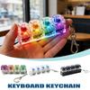 Мини-клавиатура Брелок-игрушка для снятия стресса Прозрачный Светящийся Щелкунчик для Офиса Школы Антистрессовая Игрушка