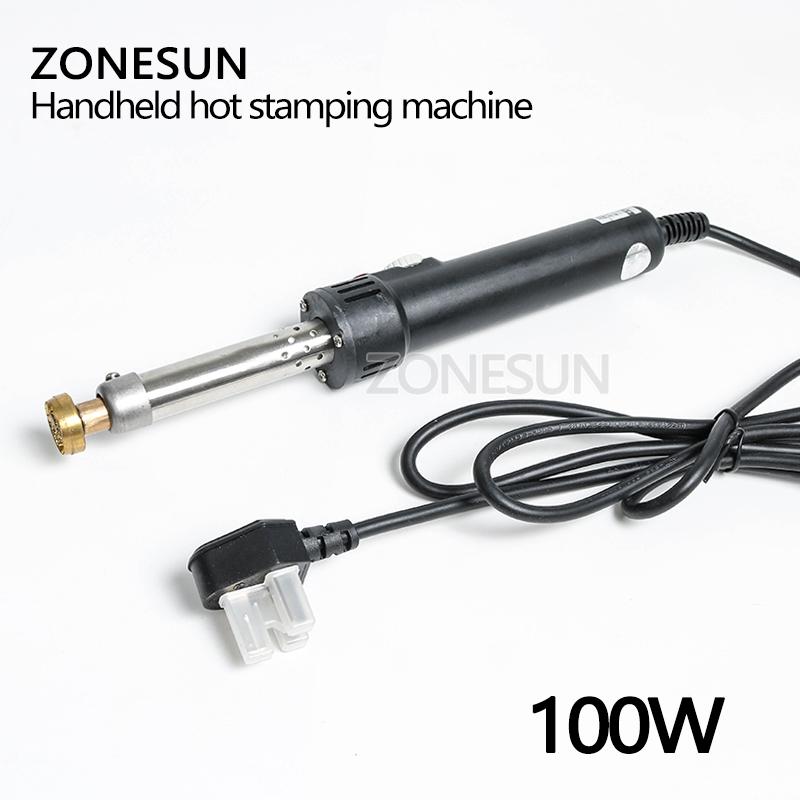 ZONESUN Машина для тиснения кожи паяльник Клеймо для выжигания по коже с пользовательским клеймом кожа торт десерт логотип ручной тиснитель