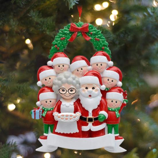 Рождественский кулон Семья Санта-Клауса Подвесной кулон Классические цвета Семейная тема Праздничная атмосфера Декор