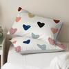 Simple Multicolored Love Three-piece Quilt Cover Digital Printing Bedding Set Bed Cover