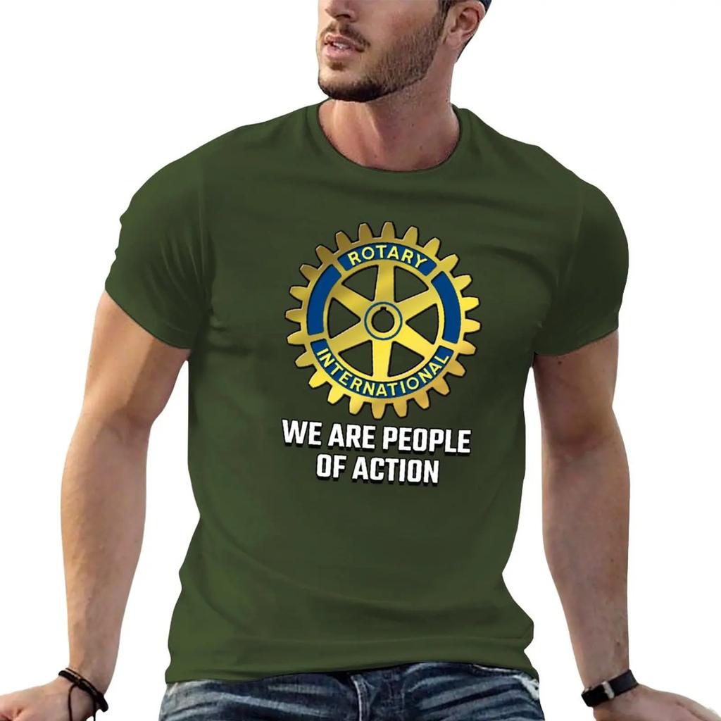 New Rotary Club We are People of Action TShirt graphic t shirts customs vintage anime shirt Tshirts for Unisex cotton