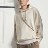 Li Ning вышитый логотип узор свободный капюшон толстовка мужская толстовка хлопок-бежевый AWDR231-1