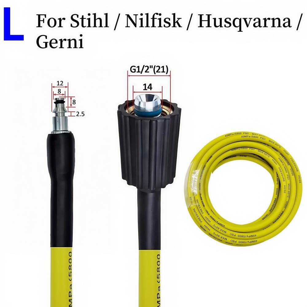 5~25m High Pressure Cleaning Machine Hose 5800PSI Kink Resistant Hose Car Wash Hose Water Cleaning Extension Hose For Karcher