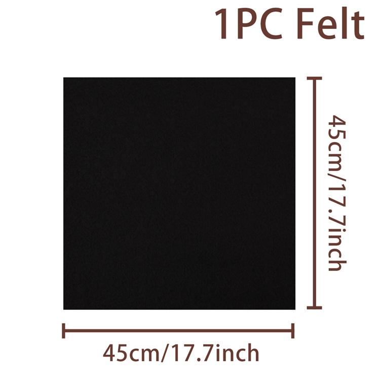 Мягкая фетровая ткань, нетканый фетровый материал, 45 см * 45 см * 2 мм, лист, пэчворк, сделай сам, швейные куклы, ремесла, аксессуары, материал толщиной 2 мм