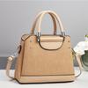 Новая сумка-тоут Macaron Tote, универсальная, в полоску, с лоскутным узором, большая вместимость, трендовая сумка через плечо