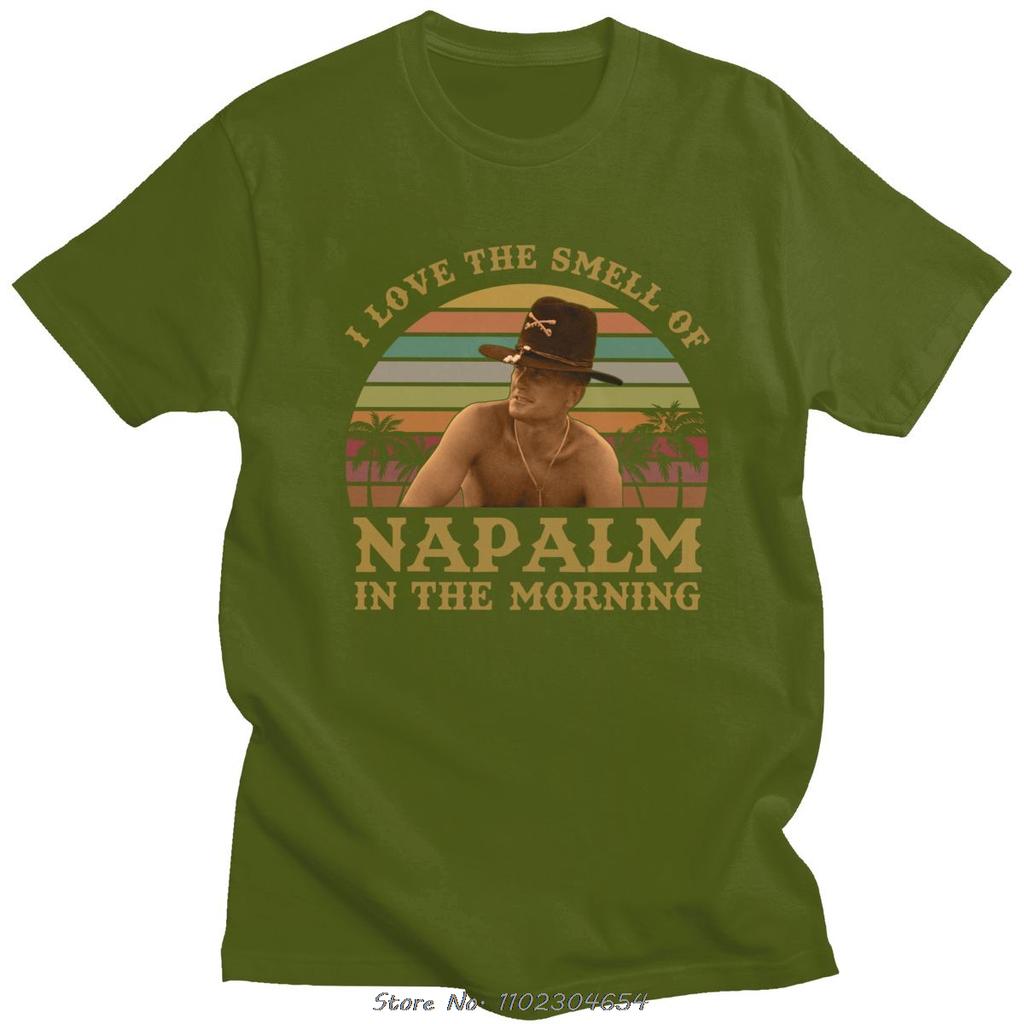 Винтажная футболка I Love The Smell Of Napalm In The Morning Футболка мужская с коротким рукавом хлопковая футболка Apocalypse Now Футболка Bill Kilgore