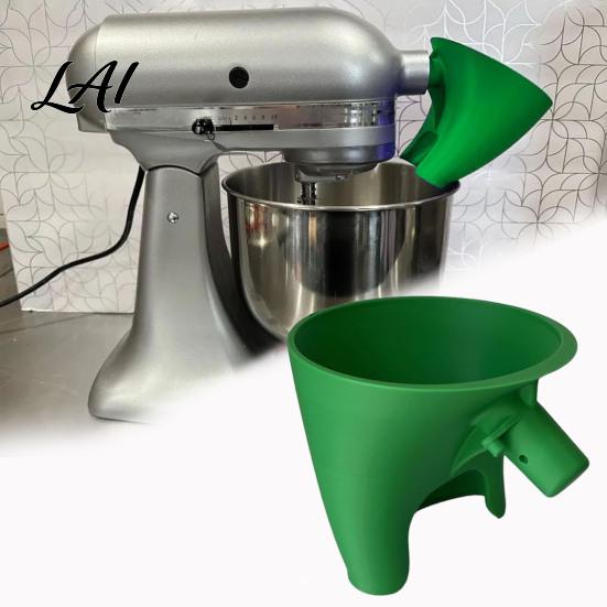 Professional Baking Tools for Kitchen Flour Funnel Aid Mixer 30 Degree Angled Pouring Gadgets Mixer Design Dishwasher Safe Durable Accessory Splash