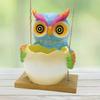 Hanging Flower Pot Decorative Figurine Owl Statue Resin Creative Flowerpot Animal Sculpture for