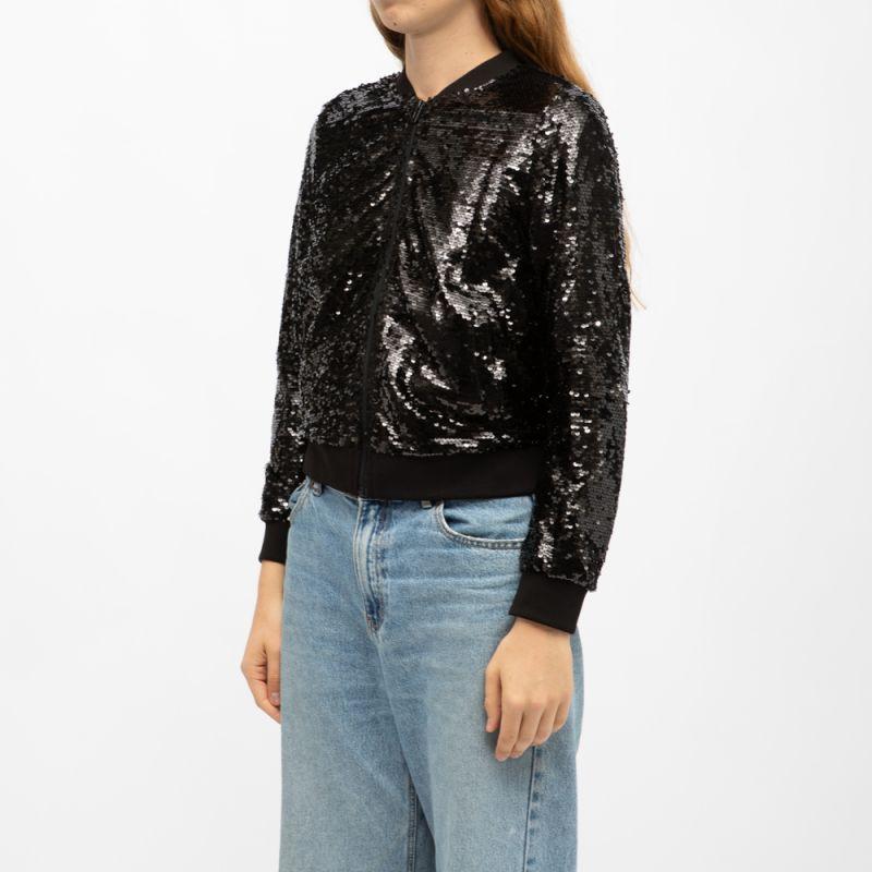 Sequin Bomber Jacket Amanda Black Woman DEELUXE 74