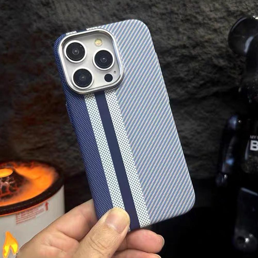 Colourful Kevlar Pattern For Magsafe Magnetic Phone Case For iPhone 16 15 11 12 13 14 Pro Max Luxury Wireless Charge Matte Cover