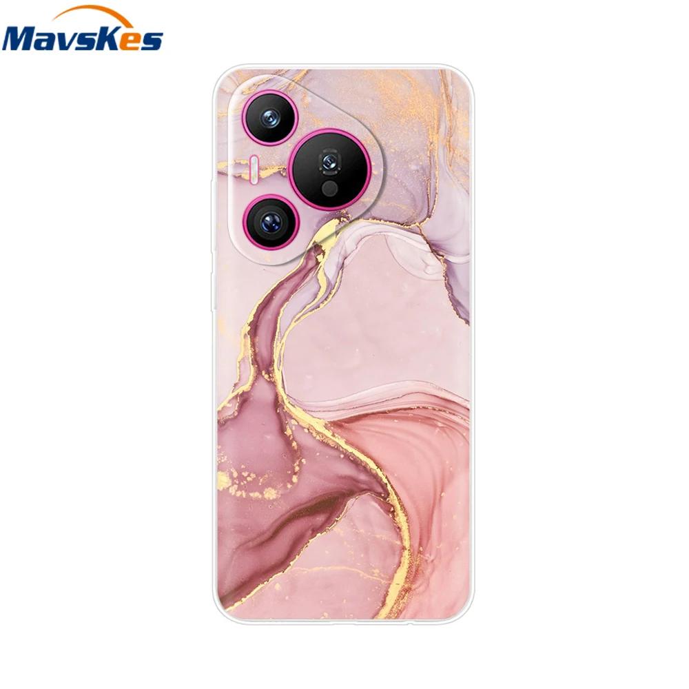 Для чехла Huawei Pura 70 Pro Pura 70 Прозрачная задняя крышка Бампер с красивой девушкой Мягкий ТПУ Funda Для Huawei Pura 70 Pro+ Pura70 Ultra Capa