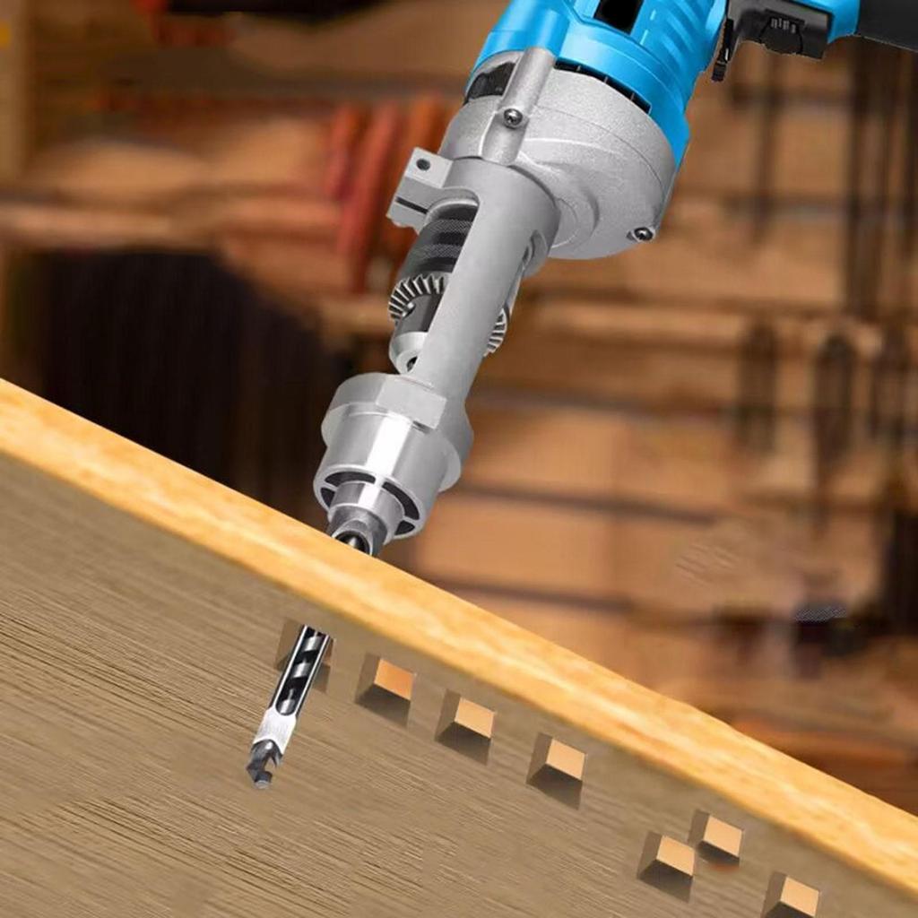Square Hole Drill Bit Adapter Bits Fixing Bracket Professional Attachment Joint Mortiser
