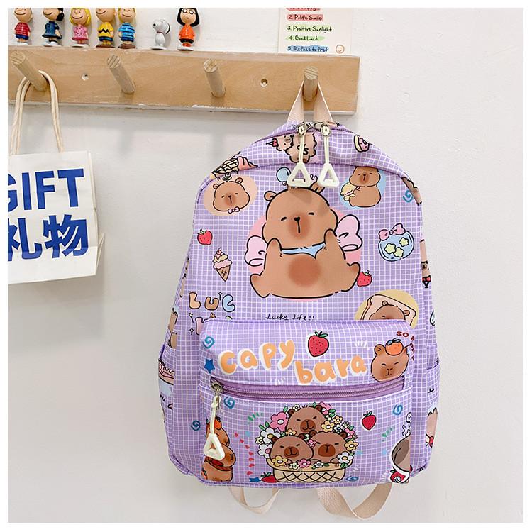 Adorable New Kids Backpack Colorful Cartoon Design Lightweight Nylon For School Travel