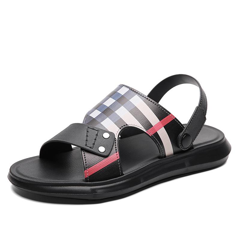Повседневные сандалии мужские летние новые спортивные и повседневные верхняя одежда двойного назначения пляжные мужские классные тапочки дышащие толстые подошвы